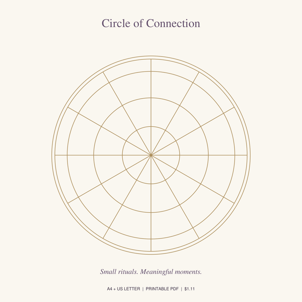 Circle of Connection — Printable Crystal Grid