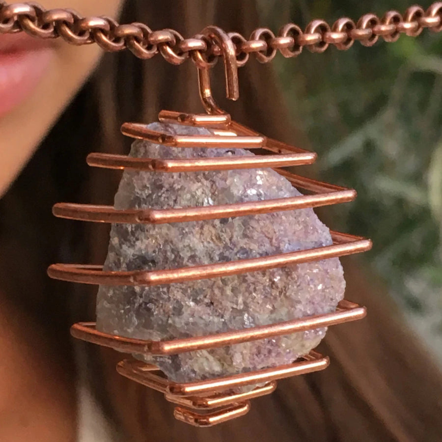 Lepidolite Copper Necklace