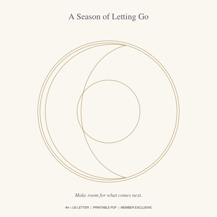 A Season of Letting Go printable crystal grid
