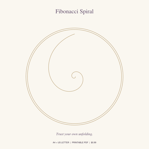 Fibonacci Spiral printable crystal grid