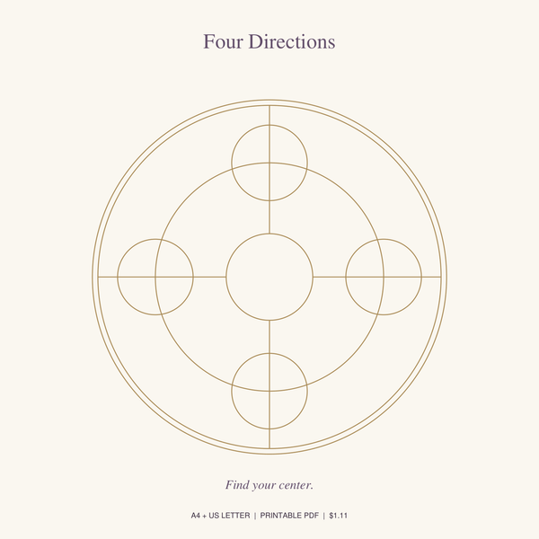 Four Directions — Printable Crystal Grid
