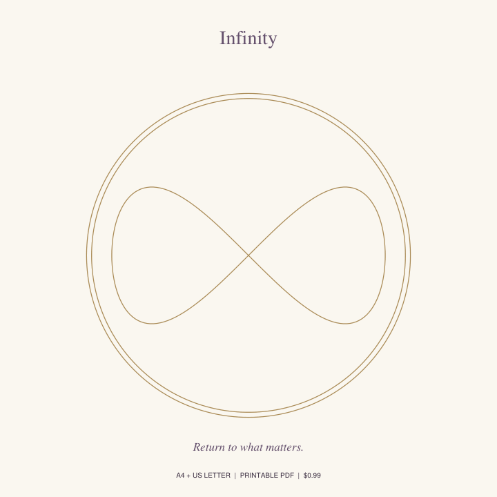 Infinity printable crystal grid