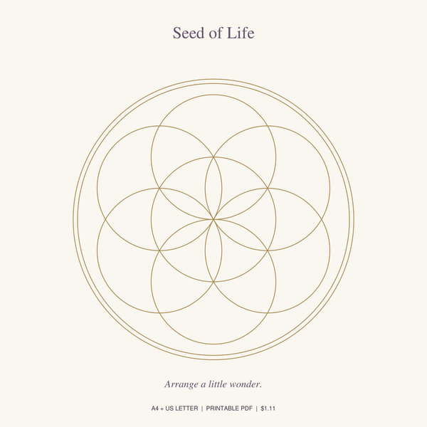 Seed of Life — Printable Crystal Grid