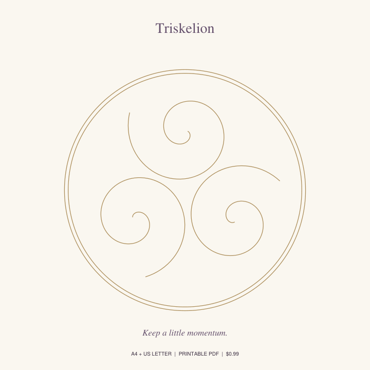 Triskelion printable crystal grid