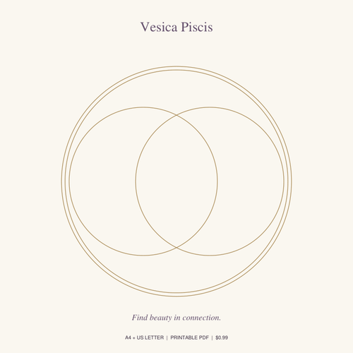 Vesica Piscis printable crystal grid