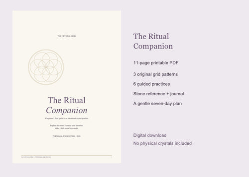 The Ritual Companion digital PDF and its included templates, practices, journal, and seven-day plan