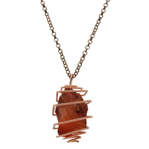 Carnelian Crystal Necklace