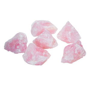 Raw Rose Quartz Crystal Gemstones